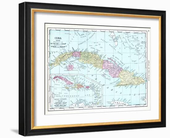 1913, Cuba, Dominican Republic, Jamaica, Puerto Rico, Central America-null-Framed Giclee Print