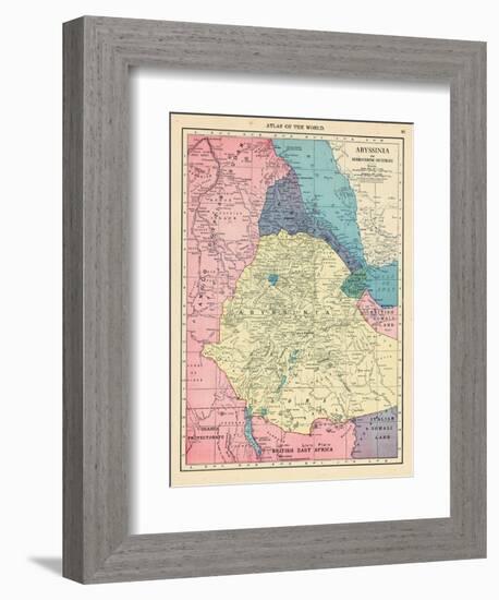 1913, Ethiopia, Africa, Abyssinia and Surrounding Countries-null-Framed Giclee Print