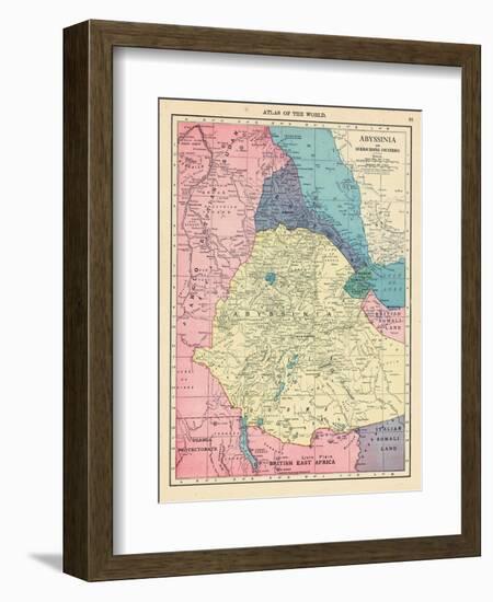 1913, Ethiopia, Africa, Abyssinia and Surrounding Countries-null-Framed Giclee Print