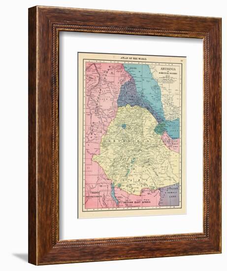 1913, Ethiopia, Africa, Abyssinia and Surrounding Countries-null-Framed Giclee Print