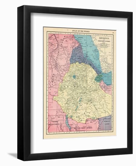 1913, Ethiopia, Africa, Abyssinia and Surrounding Countries-null-Framed Giclee Print