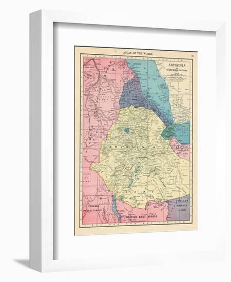 1913, Ethiopia, Africa, Abyssinia and Surrounding Countries-null-Framed Giclee Print