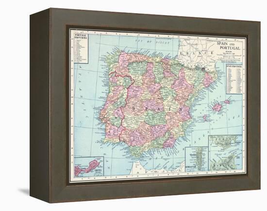 1913, France, Portugal, Spain, Europe-null-Framed Premier Image Canvas