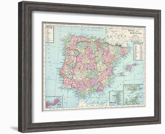 1913, France, Portugal, Spain, Europe-null-Framed Giclee Print