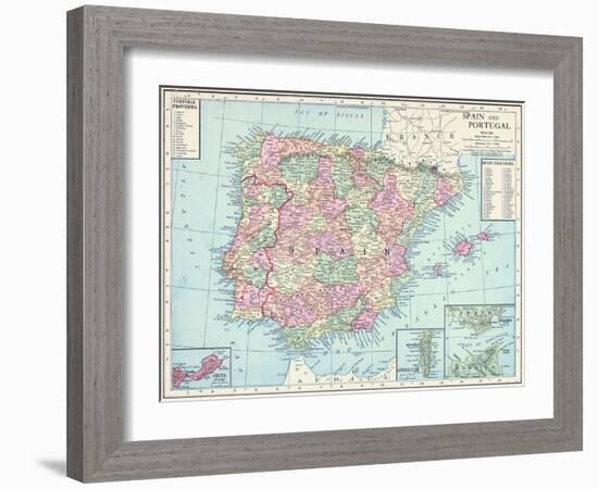 1913, France, Portugal, Spain, Europe-null-Framed Giclee Print