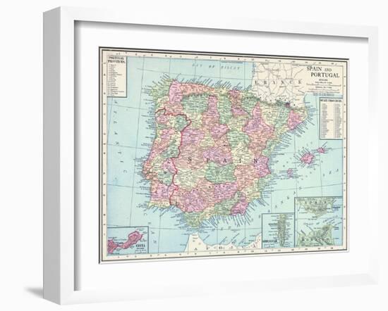 1913, France, Portugal, Spain, Europe-null-Framed Giclee Print