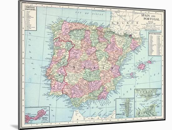 1913, France, Portugal, Spain, Europe-null-Mounted Giclee Print