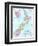 1913, New Zealand, Oceania, New Zealand, Tasmania and Fiji Islands-null-Framed Giclee Print