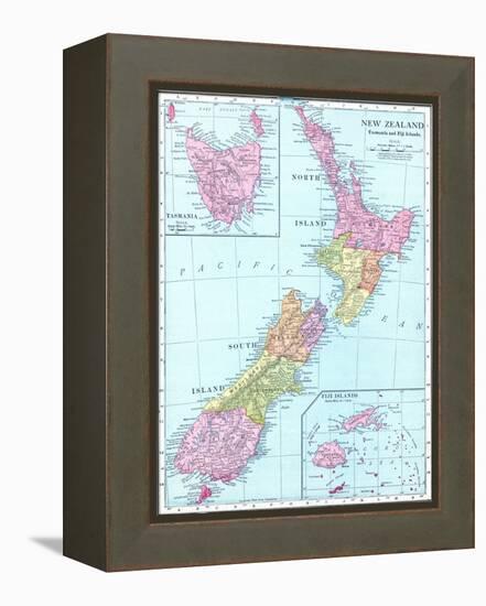 1913, New Zealand, Oceania, New Zealand, Tasmania and Fiji Islands-null-Framed Premier Image Canvas