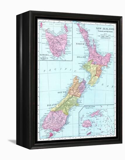 1913, New Zealand, Oceania, New Zealand, Tasmania and Fiji Islands-null-Framed Premier Image Canvas