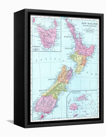 1913, New Zealand, Oceania, New Zealand, Tasmania and Fiji Islands-null-Framed Premier Image Canvas