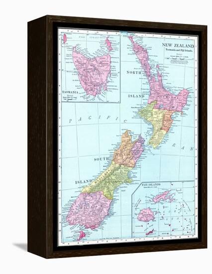 1913, New Zealand, Oceania, New Zealand, Tasmania and Fiji Islands-null-Framed Premier Image Canvas