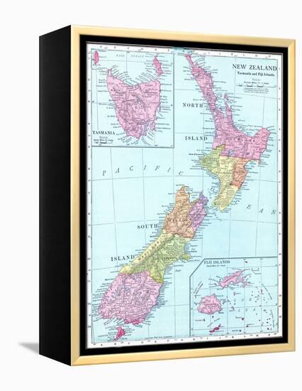 1913, New Zealand, Oceania, New Zealand, Tasmania and Fiji Islands-null-Framed Premier Image Canvas