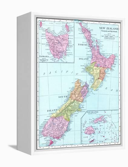 1913, New Zealand, Oceania, New Zealand, Tasmania and Fiji Islands-null-Framed Premier Image Canvas