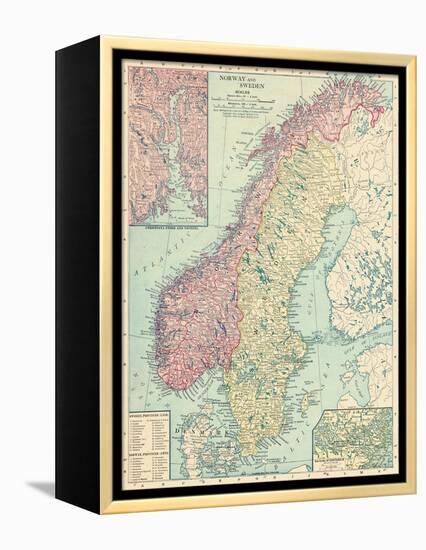 1913, Norway, Sweden, Europe, Norway and Sweden-null-Framed Premier Image Canvas