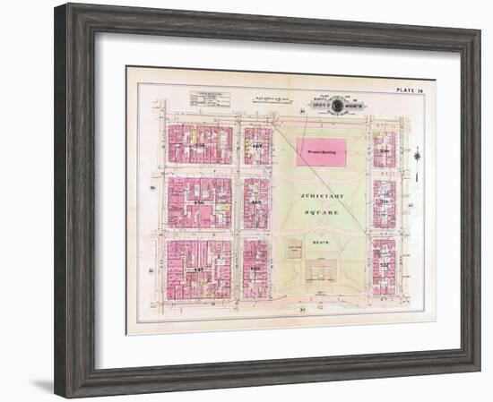 1913, Plate 36, Judiciary Square, District of Columbia, United States-null-Framed Giclee Print