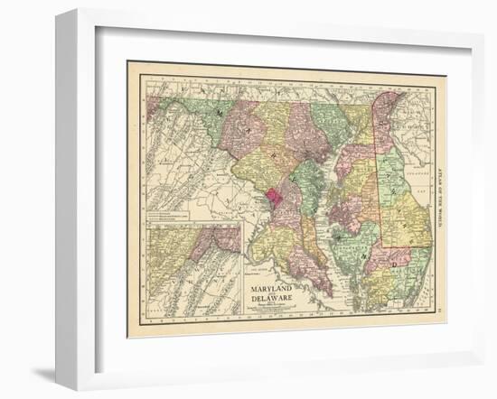 1913, United States, Delaware, Maryland, North America-null-Framed Giclee Print