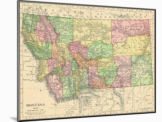 1913, United States, Montana, North America-null-Mounted Giclee Print