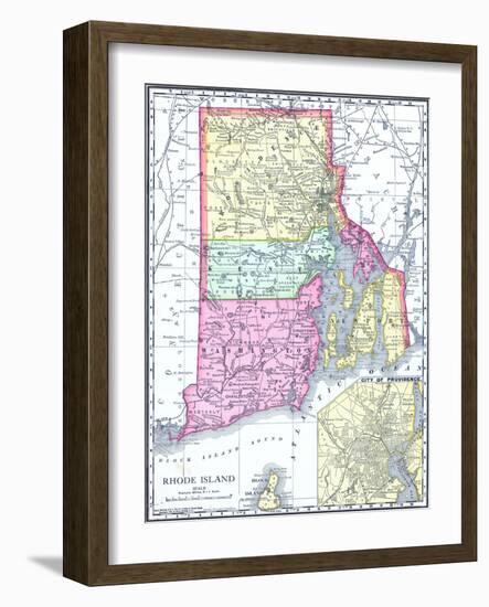 1913, United States, Rhode Island, North America, Rhode Island-null-Framed Giclee Print