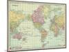 1913, World, World Map-null-Mounted Giclee Print