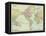 1913, World, World Map-null-Framed Premier Image Canvas