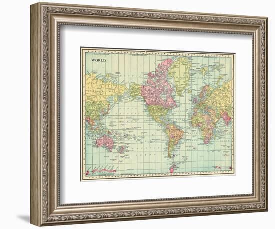 1913, World, World Map-null-Framed Giclee Print