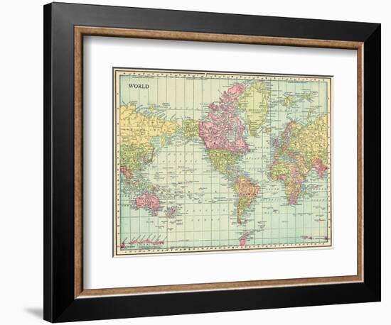 1913, World, World Map-null-Framed Giclee Print