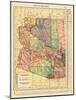 1914, Arizona State Map 1914, Arizona, United States-null-Mounted Giclee Print