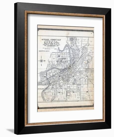 1914, Mankato City Street Index Map, Minnesota, United States-null-Framed Giclee Print