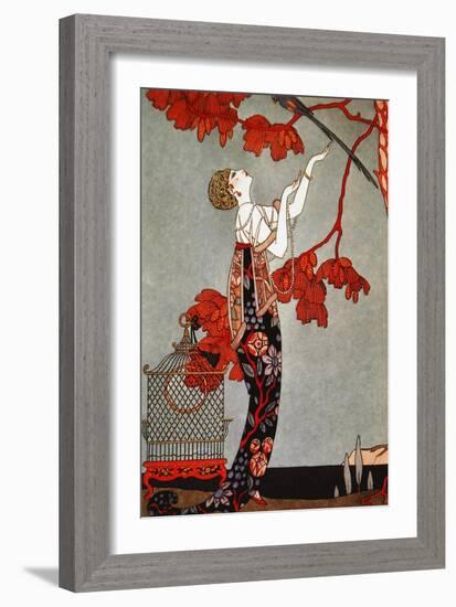 1914 Oriental Red, George Barbier-Vintage Apple Collection-Framed Giclee Print