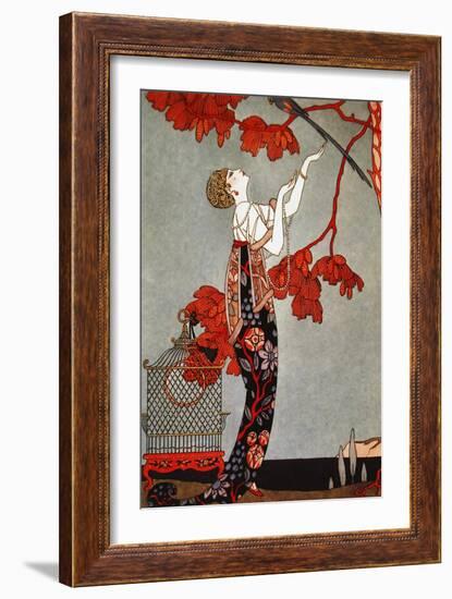 1914 Oriental Red, George Barbier-Vintage Apple Collection-Framed Giclee Print