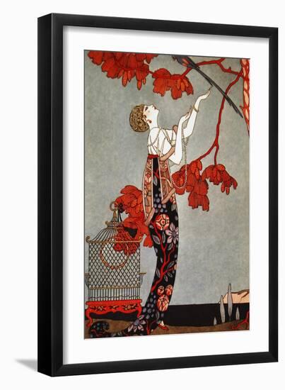 1914 Oriental Red, George Barbier-Vintage Apple Collection-Framed Giclee Print