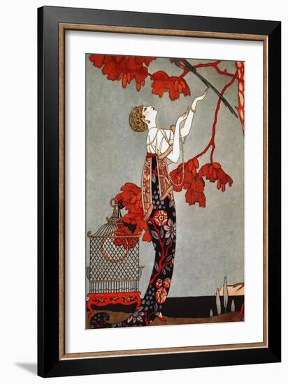 1914 Oriental Red, George Barbier-Vintage Apple Collection-Framed Giclee Print