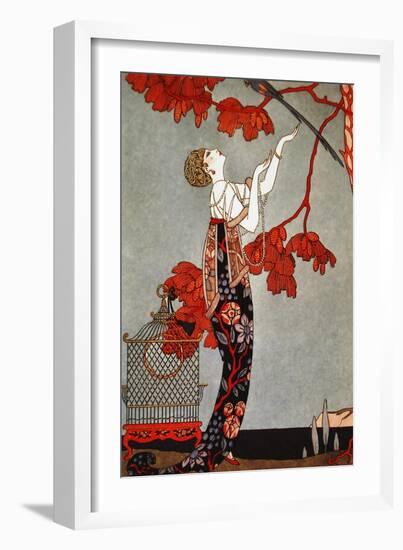 1914 Oriental Red, George Barbier-Vintage Apple Collection-Framed Giclee Print