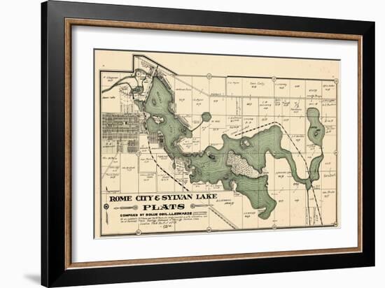 1914, Rome City and Sylvan Lake, Indiana, United States-null-Framed Giclee Print