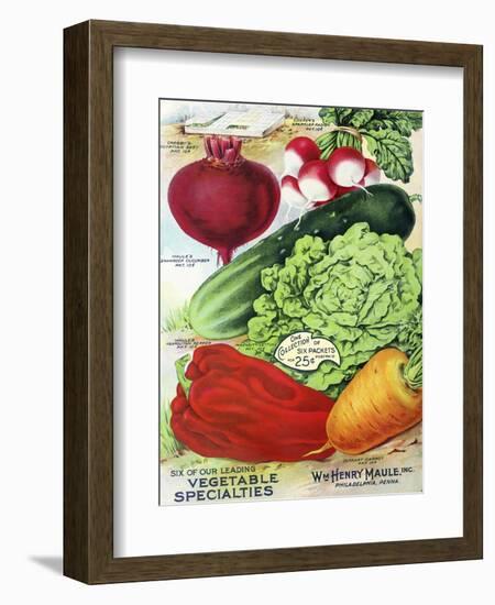 1915 Maule Seed Veggies-Vintage Apple Collection-Framed Premium Giclee Print