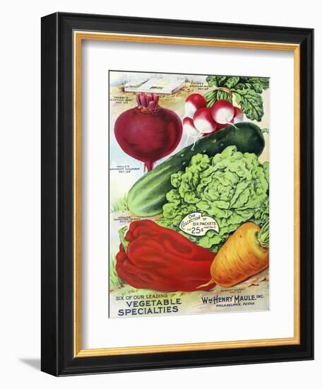 1915 Maule Seed Veggies-Vintage Apple Collection-Framed Premium Giclee Print