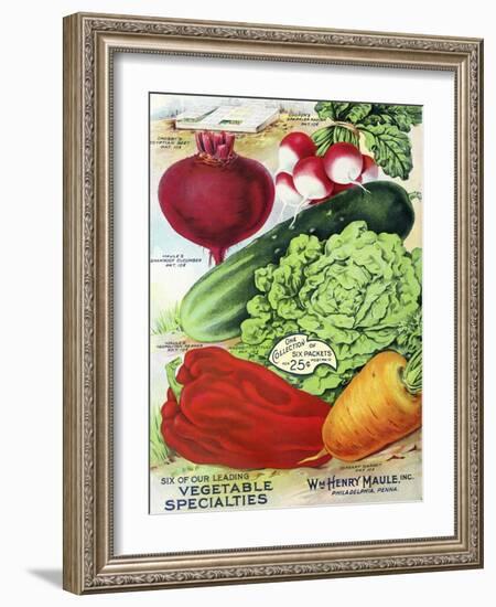 1915 Maule Seed Veggies-Vintage Apple Collection-Framed Giclee Print