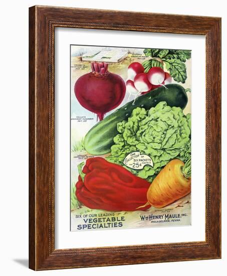 1915 Maule Seed Veggies-Vintage Apple Collection-Framed Giclee Print