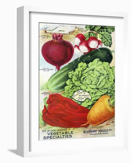 1915 Maule Seed Veggies-Vintage Apple Collection-Framed Giclee Print