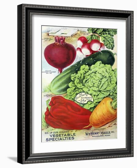 1915 Maule Seed Veggies-Vintage Apple Collection-Framed Giclee Print