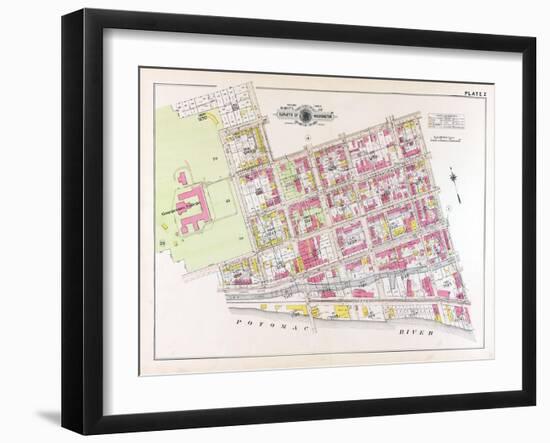 1915, Plate 2, Georgetown College, District of Columbia, United States-null-Framed Giclee Print
