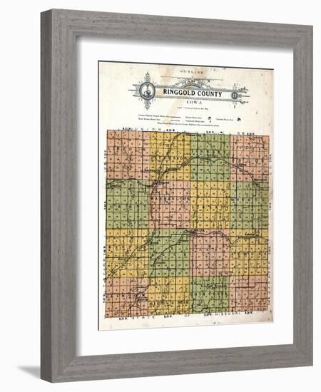 1915, Ringgold County Map, Iowa, United States-null-Framed Giclee Print