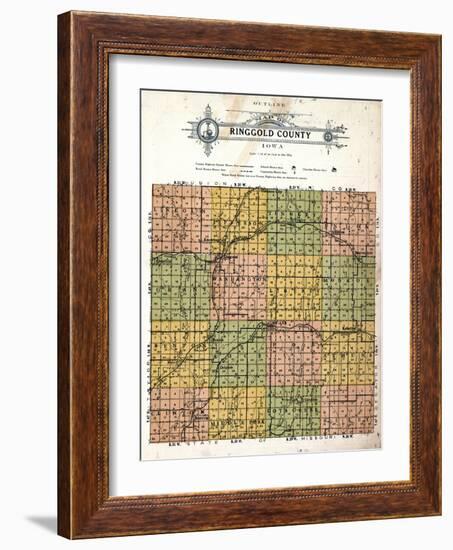 1915, Ringgold County Map, Iowa, United States-null-Framed Giclee Print