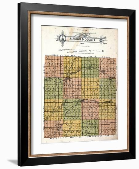1915, Ringgold County Map, Iowa, United States-null-Framed Giclee Print