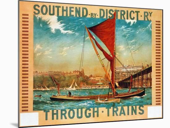 1915-Southend By District Railway-London Underground-Mounted Art Print