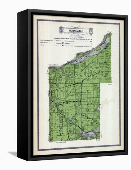 1916, Burnsville Township, Crystal Lake, Black Dog Lake, Minnesota River, Minnesota, United States-null-Framed Premier Image Canvas