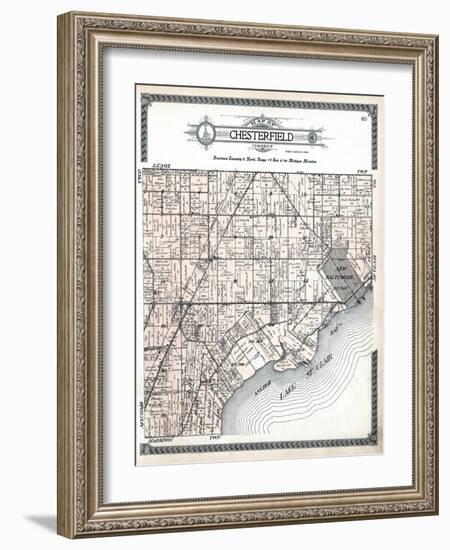 1916, Chesterfield Township, New Baltimore, Lake St. Clair, Anchor Bay, Michigan, United States-null-Framed Giclee Print