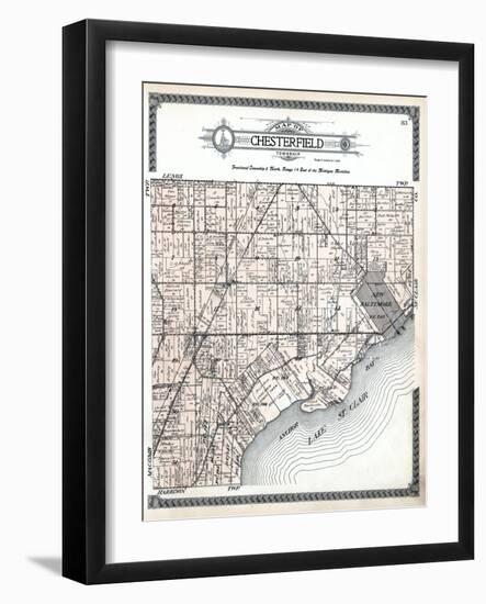 1916, Chesterfield Township, New Baltimore, Lake St. Clair, Anchor Bay, Michigan, United States-null-Framed Giclee Print