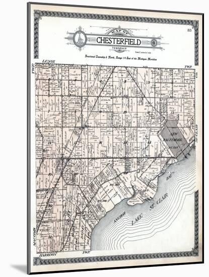 1916, Chesterfield Township, New Baltimore, Lake St. Clair, Anchor Bay, Michigan, United States-null-Mounted Giclee Print